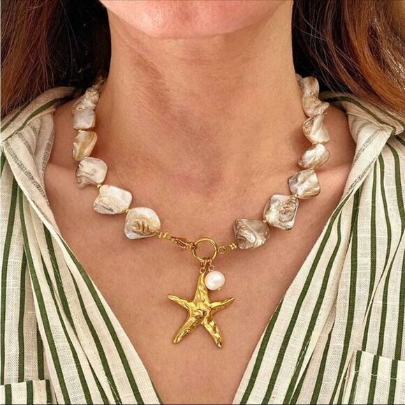 Starfish necklace N722 - Picture 1 of 5
